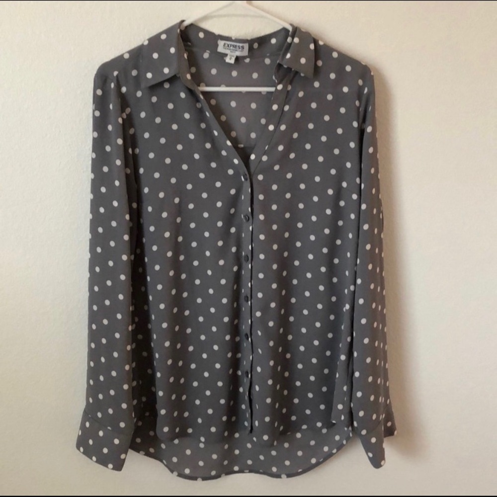 Express Portofino Slim medium polka dot gray